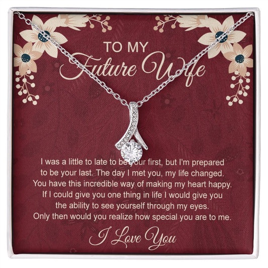To My Future Wife Necklace from Boyfriend, Personalized Necklace for Women, Luxury Necklace for Girlfriend, Wedding Anniversary Present For Her, Girlfriend Gift Jewelry Christmas Birthday Gift