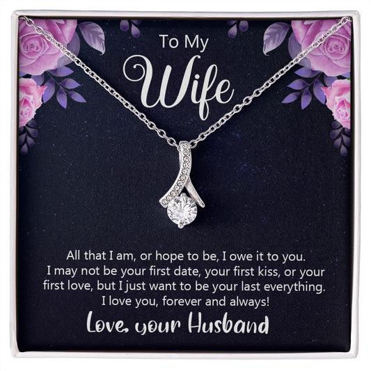 Birthday Gifts For Wife, Necklace Gifts For Wife From Husband, To My Wife Jewelry For Women , To My Wife Necklace  from Husband Wedding Anniversary Present For Wife, Beautiful Wife Jewelry Christmas31 Alluring Beauty Necklace