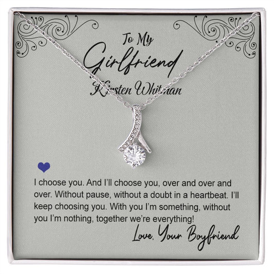 To My Girlfriend Necklace from Boyfriend To My Future Wife Necklace Jewelry For Girlfriend Gift For Girlfriend Gift for Her Romantic Birthday Valentines Day Gift For Girlfriend Gifts Necklaces 7 Alluring Beauty Necklace