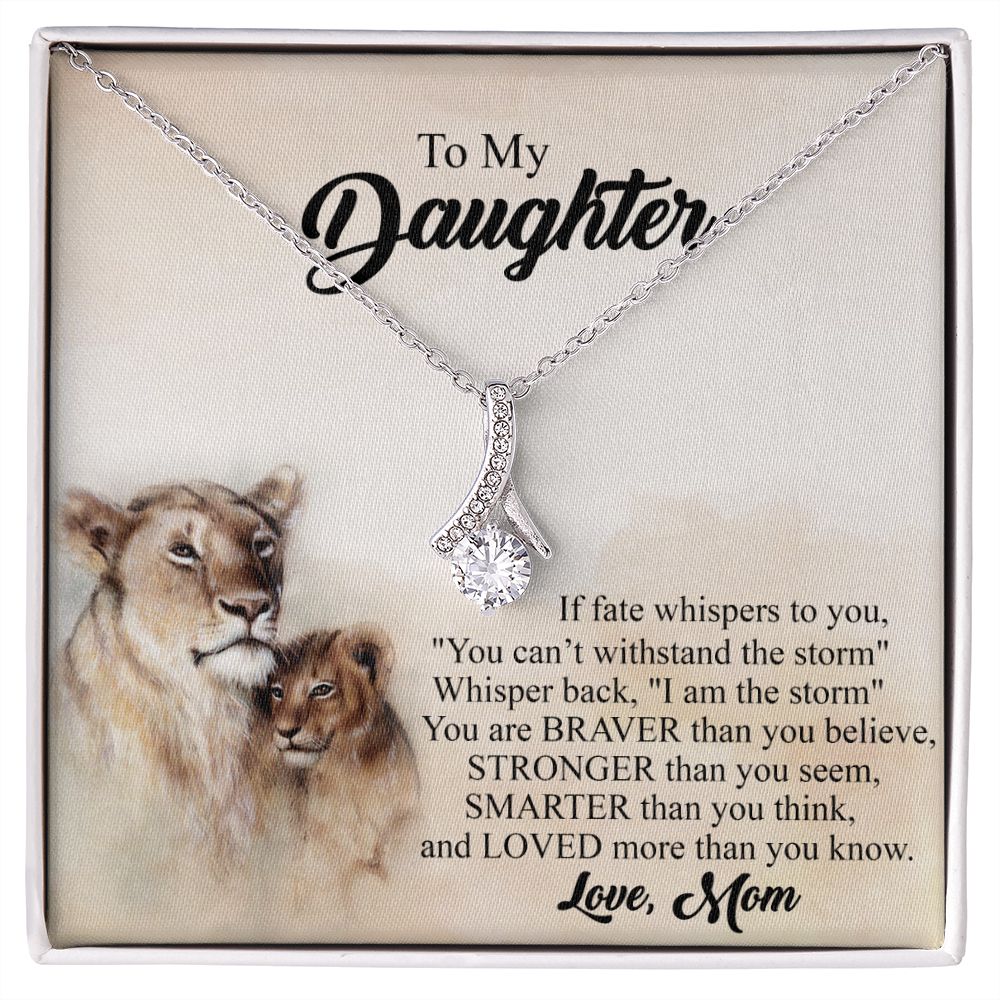 Mother Daughter Gift Ideas, To My Daughter Gift Necklace from Mom, Jewelry Pendant Present for Daughter, Birthday Christmas Gift Graduation Gifts for Daughters, Mother and Daughter Necklace 24 Alluring Beauty Necklace