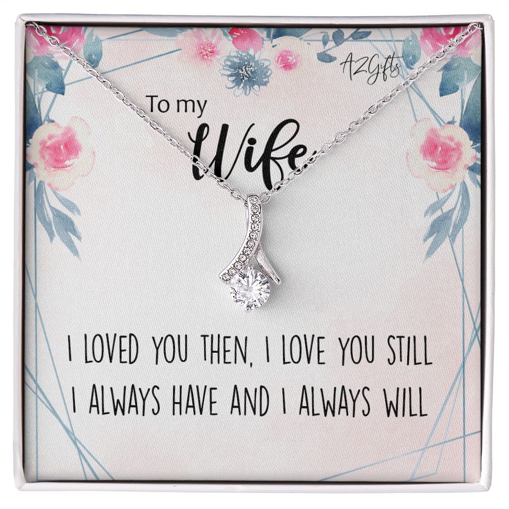 To My Wife Necklace from Husband, Personalized Necklace for Women, Luxury Necklace for Wife from Man Men, Wedding Anniversary Present For Wife, Beautiful Wife Jewelry Christmas Birthday Gifts For Wife2 Alluring Beauty Necklace