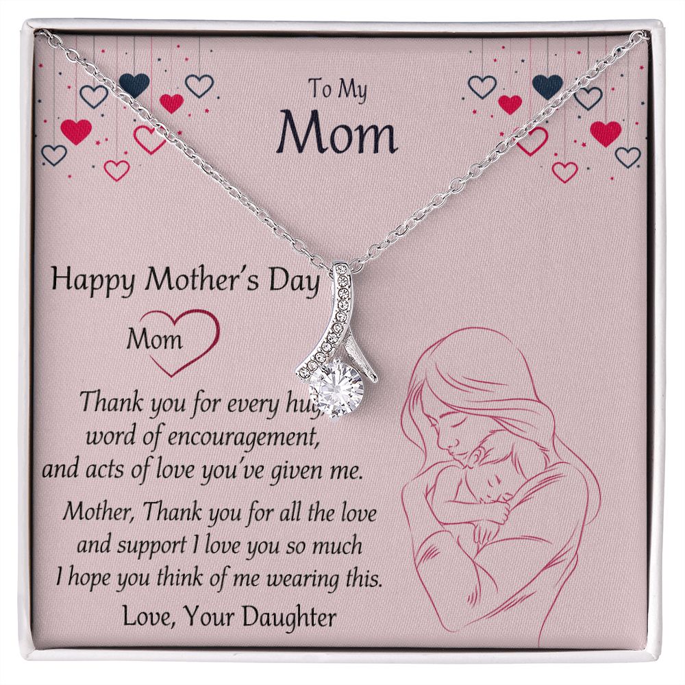 Mom Necklace Gifts for Mom from Daughter to Mom Gifts for Mothers Day from Daughter, To My Mom Necklace from Daughter to Mom Birthday Gifts Necklace with Message Card and Gift Box10 Alluring Beauty Necklace