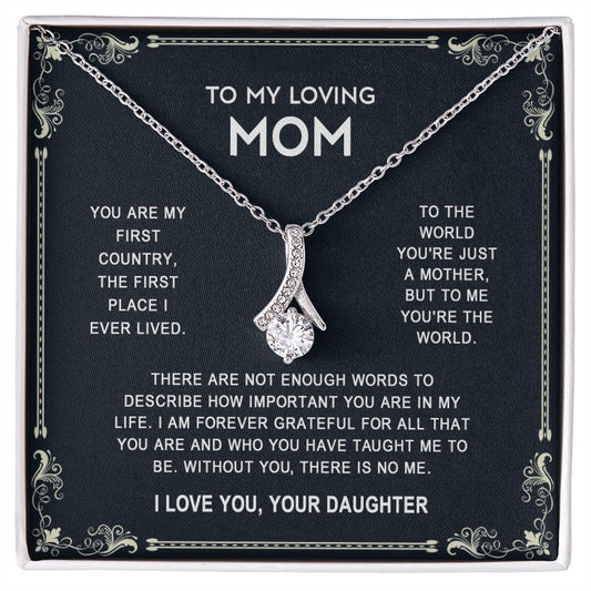 To My Mom Necklace, Gift For Mom, Mother's Day Gift from Daughter, Mom Jewelry Gift for Mothers Day, Birthday Gift for Mother, Moms Gift from Daughter Son, Necklace for Mom Mother 14 Alluring Beauty Necklace