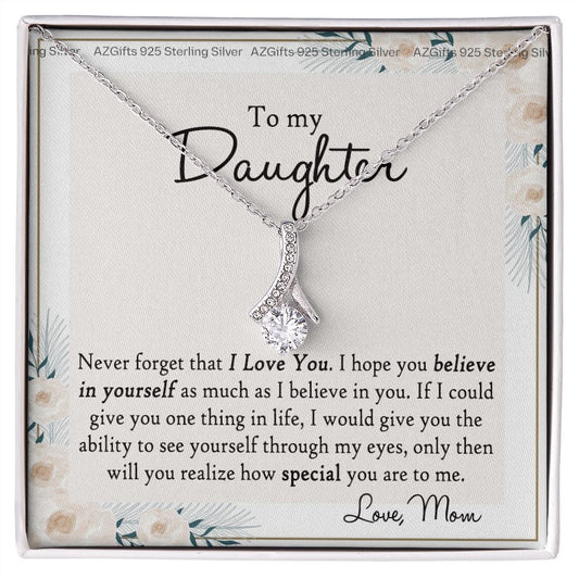 Mother Mom Daughter Necklace Hearts Pendant Necklace Jewelry Gifts for Mom Mother Daughter Jewelry Gift for Women Present for Birthday Anniversary Christmas Alluring Beauty Necklace