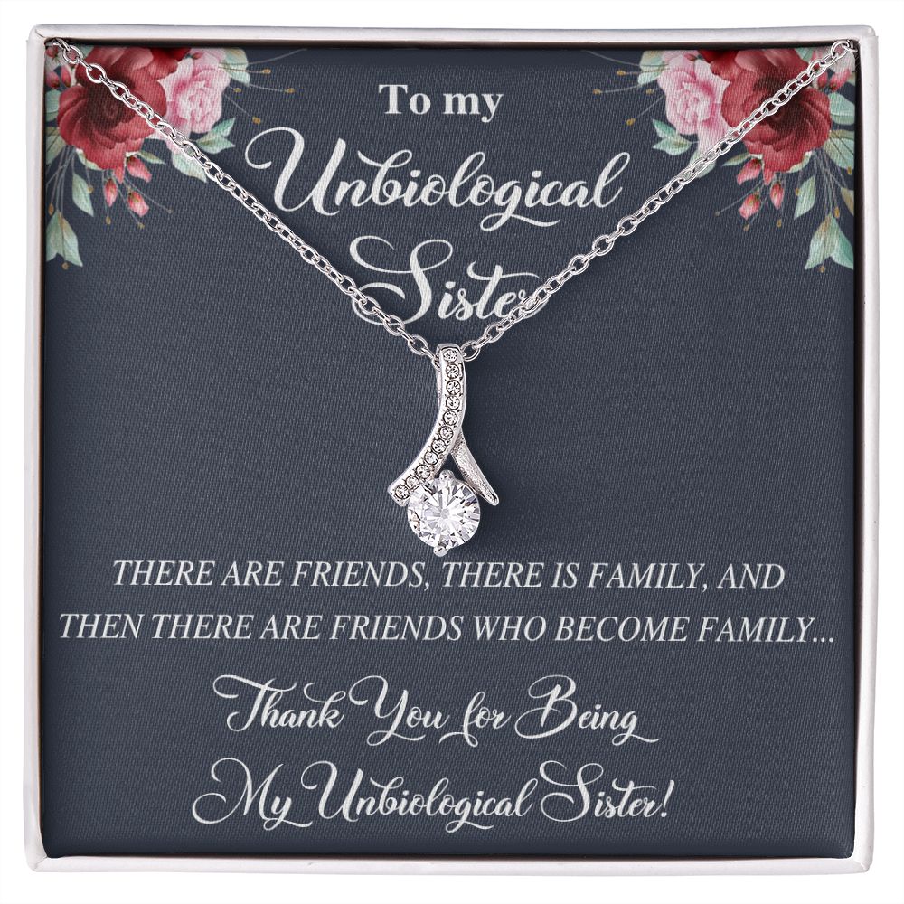 Unbiological Sister Alluring Beautiful Necklace, Best Friend Necklace, Soul Gift Alluring Beauty Necklace