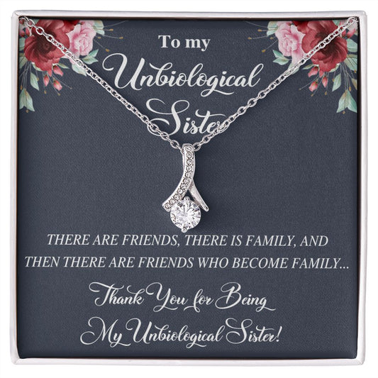 Unbiological Sister Alluring Beautiful Necklace, Best Friend Necklace, Soul Gift Alluring Beauty Necklace