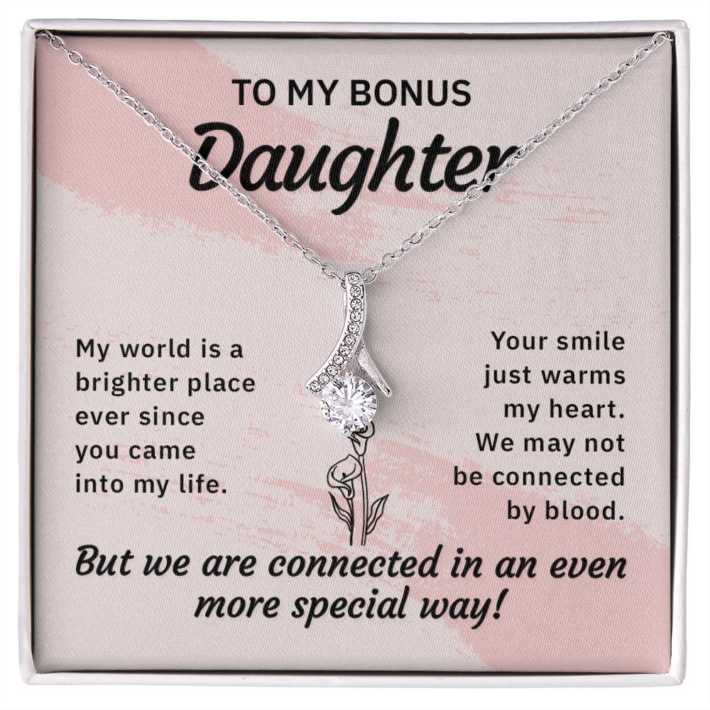 Bonus Daughter Gifts From Stepdad, Step Daughter Gifts From Stepmom, Stepdaughter Gifts From Stepdad, Father Stepdaughter Necklace, To My Bonus Daughter Necklaces, Christmas Gifts For Bonus11 Alluring Beauty Necklace