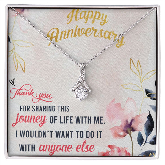 To My Wife Necklace, Wedding Anniversary Jewelry For Women, Necklace For Wife from Husband, Gift For Wife Birthday Gifts From Husband Necklace, Jewelry With Message Card In A Gift Box9 Alluring Beauty Necklace