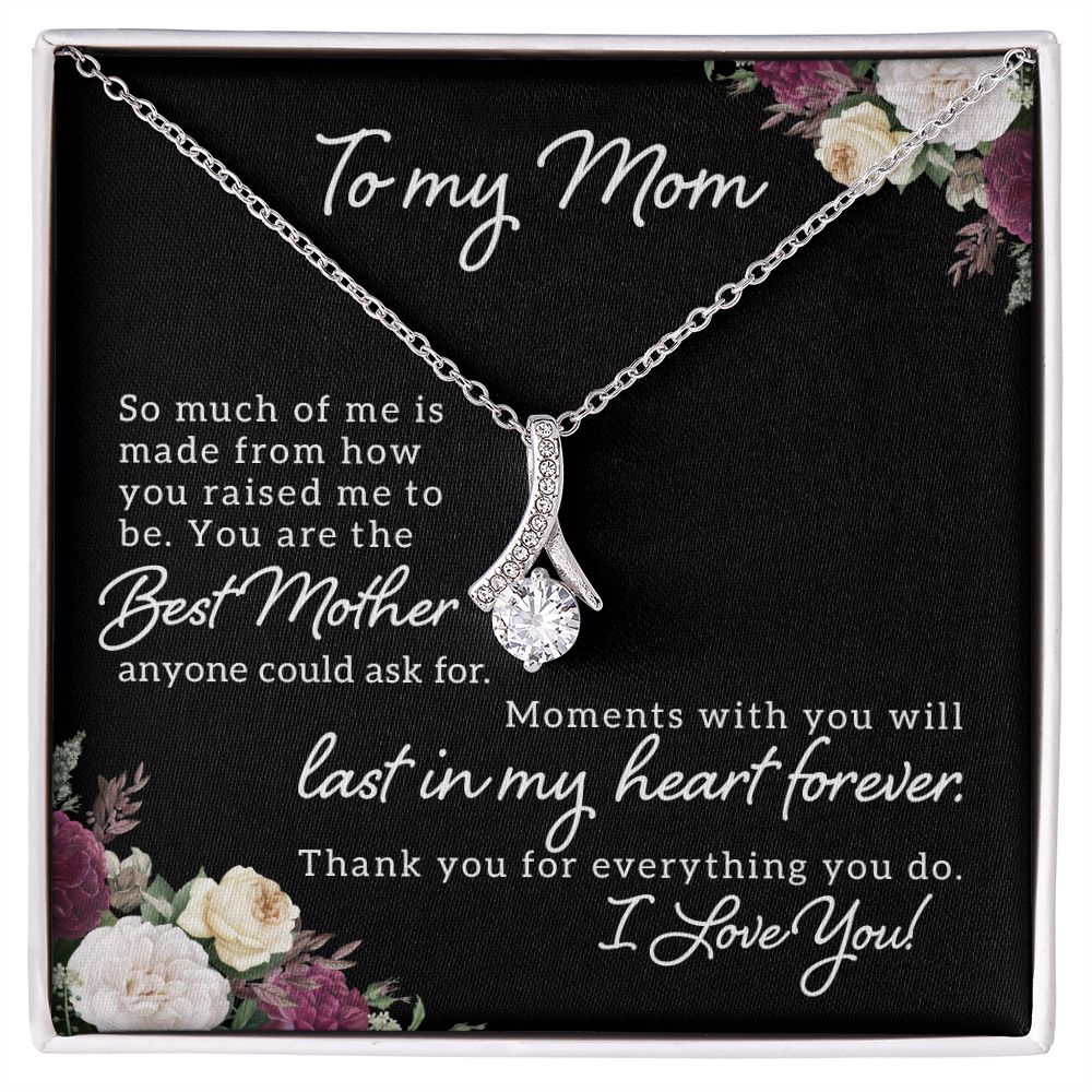 Mom Necklace Gifts for Mom from Daughter to Mom Gifts for Mothers Day from Daughter, To My Mom Necklace from Daughter to Mom Birthday Gifts Necklace with Message Card and Gift Box18 Alluring Beauty Necklace