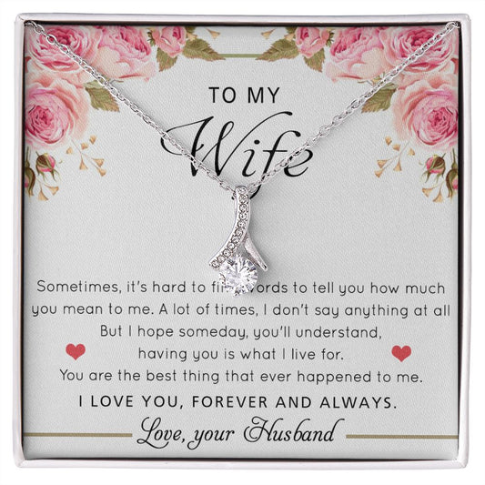 To My Wife Necklace Gift For Wife Birthday Gift For Wife Romantic Gifts For Her Alluring Beauty Necklace