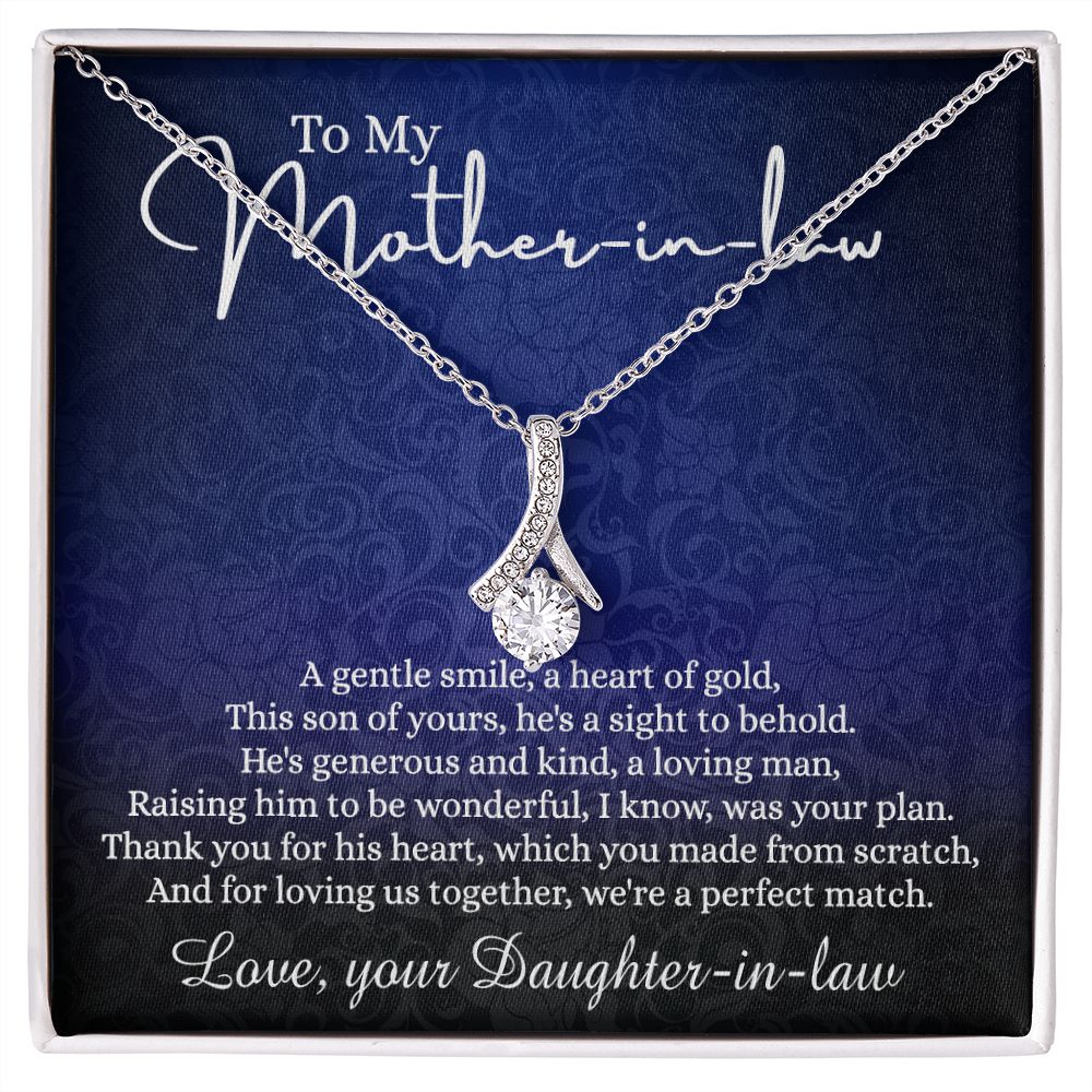 To My Mother in Law Necklace, Mother in Law Gift, Necklace for Mother in Law Jewelry Gift to My Mother-in-law on Wedding Day Mother's day gift for Mother in Law Birthday gift Alluring Beauty Necklace