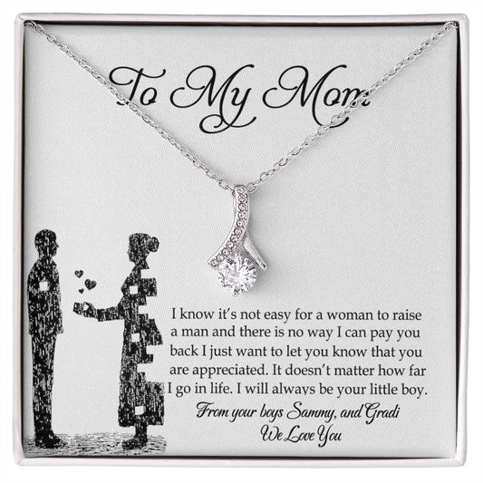 Mom Necklace Gifts for Mom from Daughter to Mom Gifts for Mothers Day from Daughter, To My Mom Necklace from Daughter to Mom Birthday Gifts Necklace with Message Card and Gift Box2 Alluring Beauty Necklace