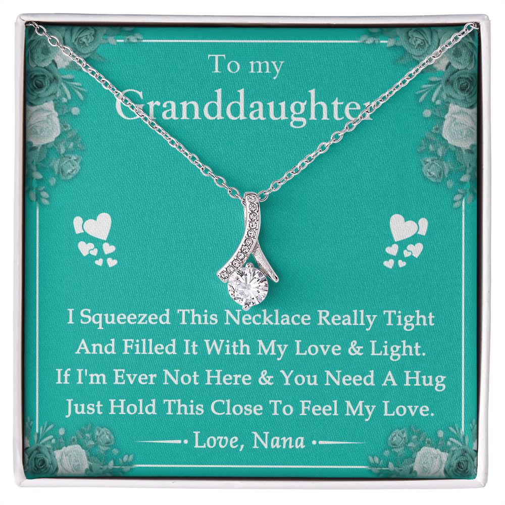 My Granddaughter Love Knot Necklace, Granddaughter Jewelry, Granddaughter Gift Alluring Beauty Necklace