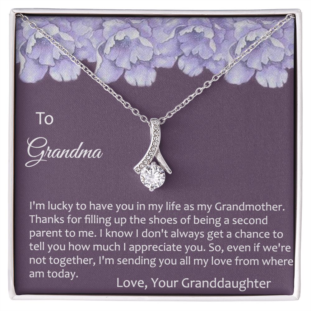To My Grandma Necklace, Gift for Grandmother Necklace, Mothers Day Gift For Grandma Nana, Grandma Jewelry From Grandchildren GrandKids , Jewelry Box Gift For Grandma Grandmother21 Alluring Beauty Necklace
