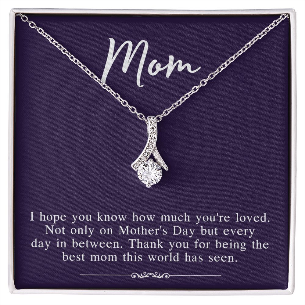 Mom Necklace Gifts for Mom from Daughter to Mom Gifts for Mothers Day from Daughter, To My Mom Necklace from Daughter to Mom Birthday Gifts Necklace with Message Card and Gift Box2239 Alluring Beauty Necklace
