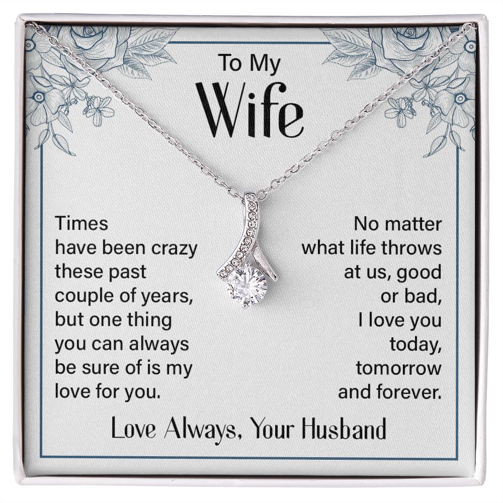 To My Wife Necklace from Husband, Personalized Necklace for Women, Luxury Necklace for Wife from Man Men, Wedding Anniversary Present For Wife, Beautiful Wife Jewelry Christmas Birthday Gift For Wife20 Alluring Beauty Necklace