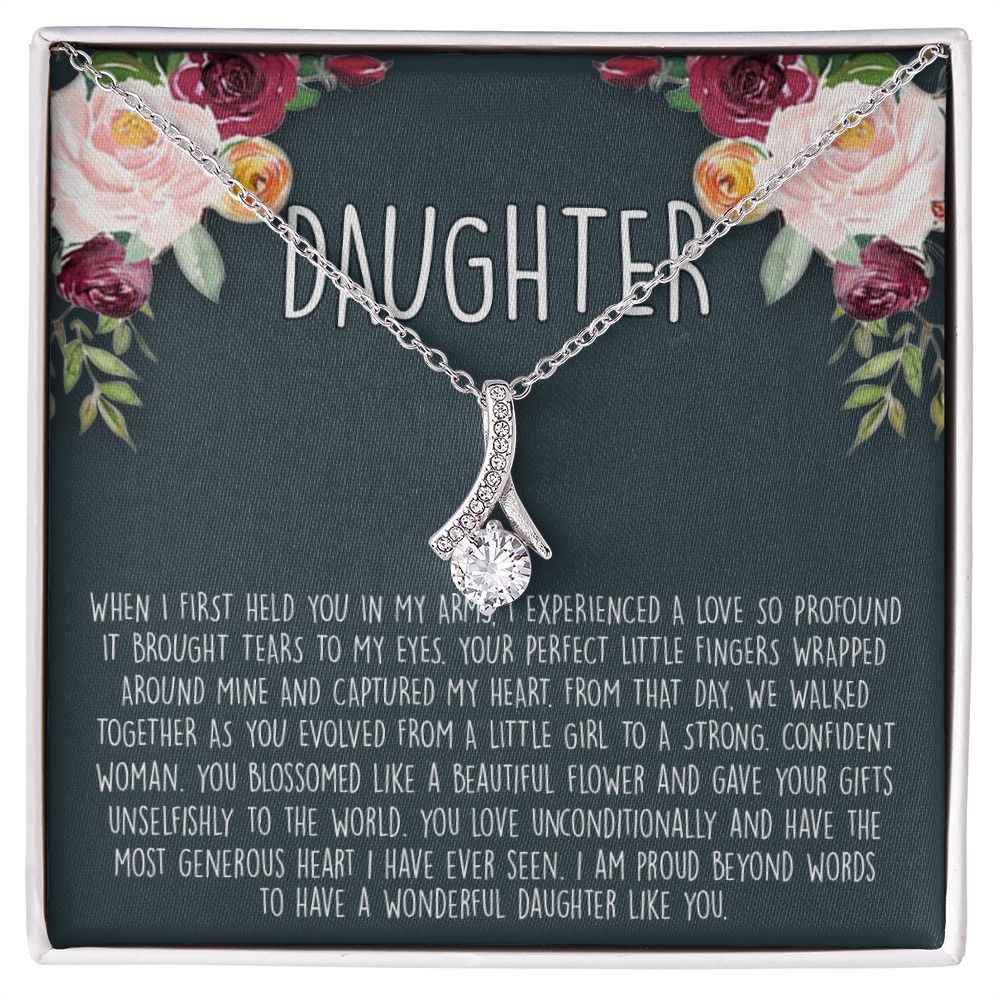Daughter Necklace Gift for Daughter, Daughter Jewelry, Mother Daughter Alluring Beauty Necklace