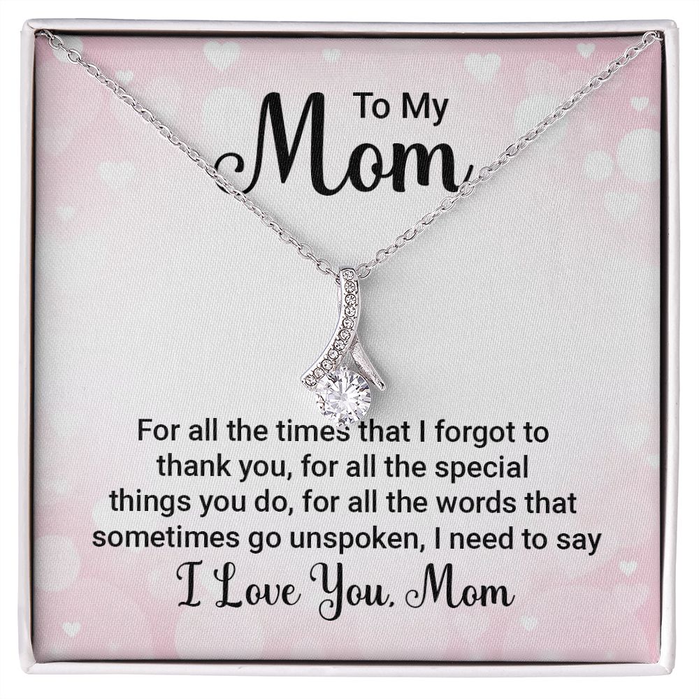 To My Mom Necklace, Gift For Mom, Mother's Day Gift from Daughter, Mom Jewelry Gift for Mothers Day, Birthday Gift for Mother, Moms Gift from Daughter Son, Necklace for Mom Mother 23 Alluring Beauty Necklace