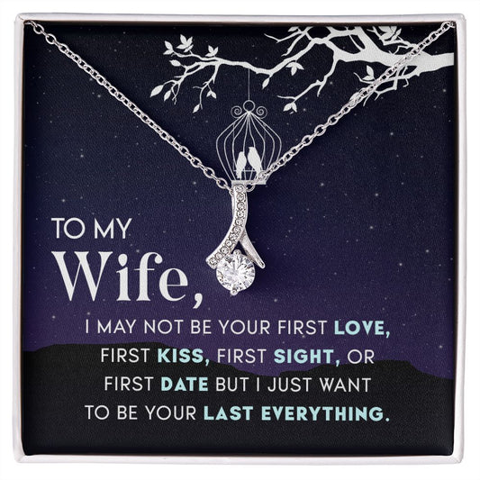To My Wife Necklace from Husband, Personalized Necklace for Women, Luxury Necklace for Wife from Man Men, Wedding Anniversary Present For Wife, Beautiful Wife Jewelry Christmas Birthday Gift For Wife15 Alluring Beauty Necklace