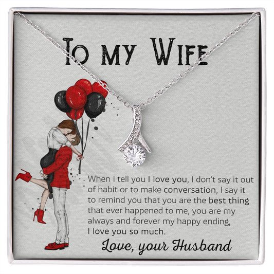 Birthday Gifts For Wife, Necklace Gifts For Wife From Husband, To My Wife Jewelry For Women , To My Wife Necklace  from Husband Wedding Anniversary Present For Wife, Beautiful Wife Jewelry Christmas 7 Alluring Beauty Necklace