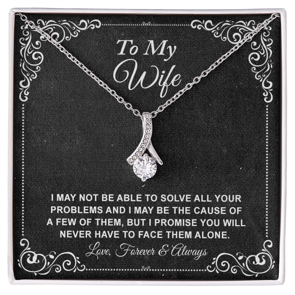 To My Wife Necklace, Gift For Wife From Husband, Anniversary Gift, Valentine's Alluring Beauty Necklace