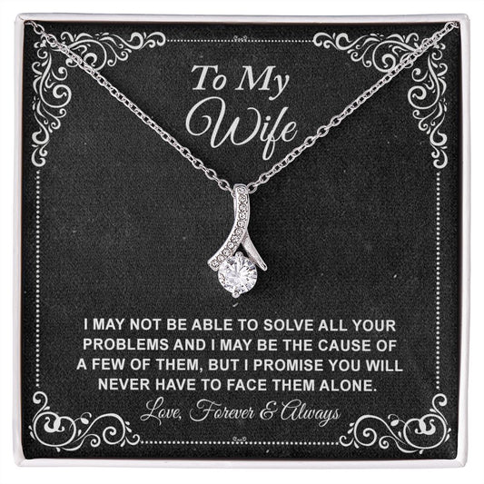 To My Wife Necklace, Gift For Wife From Husband, Anniversary Gift, Valentine's Alluring Beauty Necklace