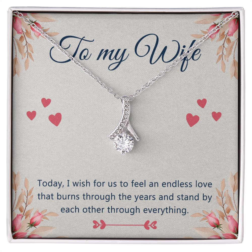 Birthday Gifts For Wife, Necklace Gifts For Wife From Husband, To My Wife Jewelry For Women , To My Wife Necklace  from Husband Wedding Anniversary Present For Wife, Beautiful Wife Jewelry Christmas 4 Alluring Beauty Necklace