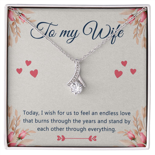 Birthday Gifts For Wife, Necklace Gifts For Wife From Husband, To My Wife Jewelry For Women , To My Wife Necklace  from Husband Wedding Anniversary Present For Wife, Beautiful Wife Jewelry Christmas 4 Alluring Beauty Necklace