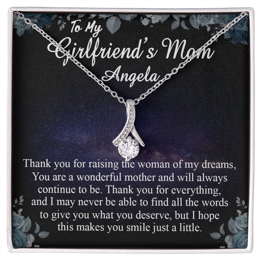 To My Girlfriends Mom Gift Mother's Day Gift for Girlfriend's Mom Necklace Gift Angela Alluring Beauty Necklace
