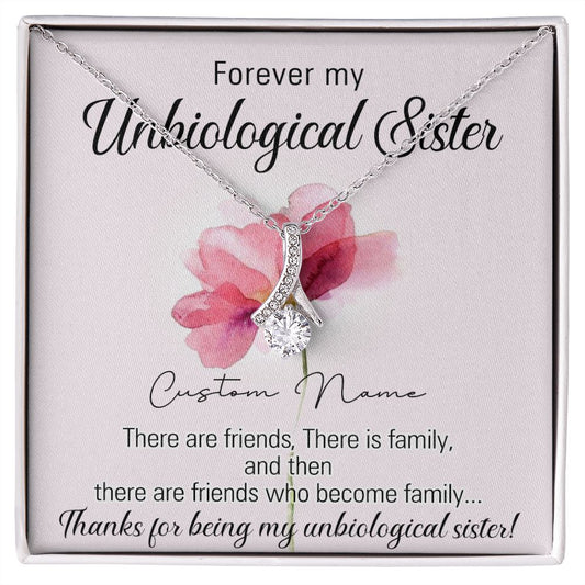 To My Unbiological Sister Necklace for Soul Sister Gift for Big Little Sorority Sister in Law Necklace for Sister Gift Tribe Jewelry Birthday Gift Idea for Best Friend 301 Alluring Beauty Necklace
