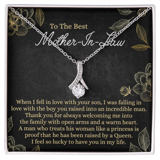 Mother In Law Gift, Cute Mother In Law Gifts Christmas, Unique Gift for Mother In Law Birthday, Best Mother In Law Gift, Mother-In-Law Gift Alluring Beauty Necklace