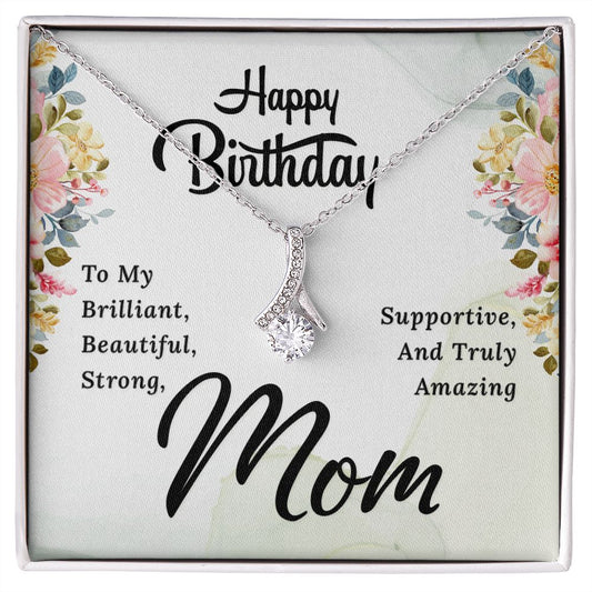 Mom Necklace Gifts for Mom from Daughter to Mom Gifts for Mothers Day from Daughter, To My Mom Necklace from Daughter to Mom Birthday Gifts Necklace with Message Card and Gift Box2229 Alluring Beauty Necklace