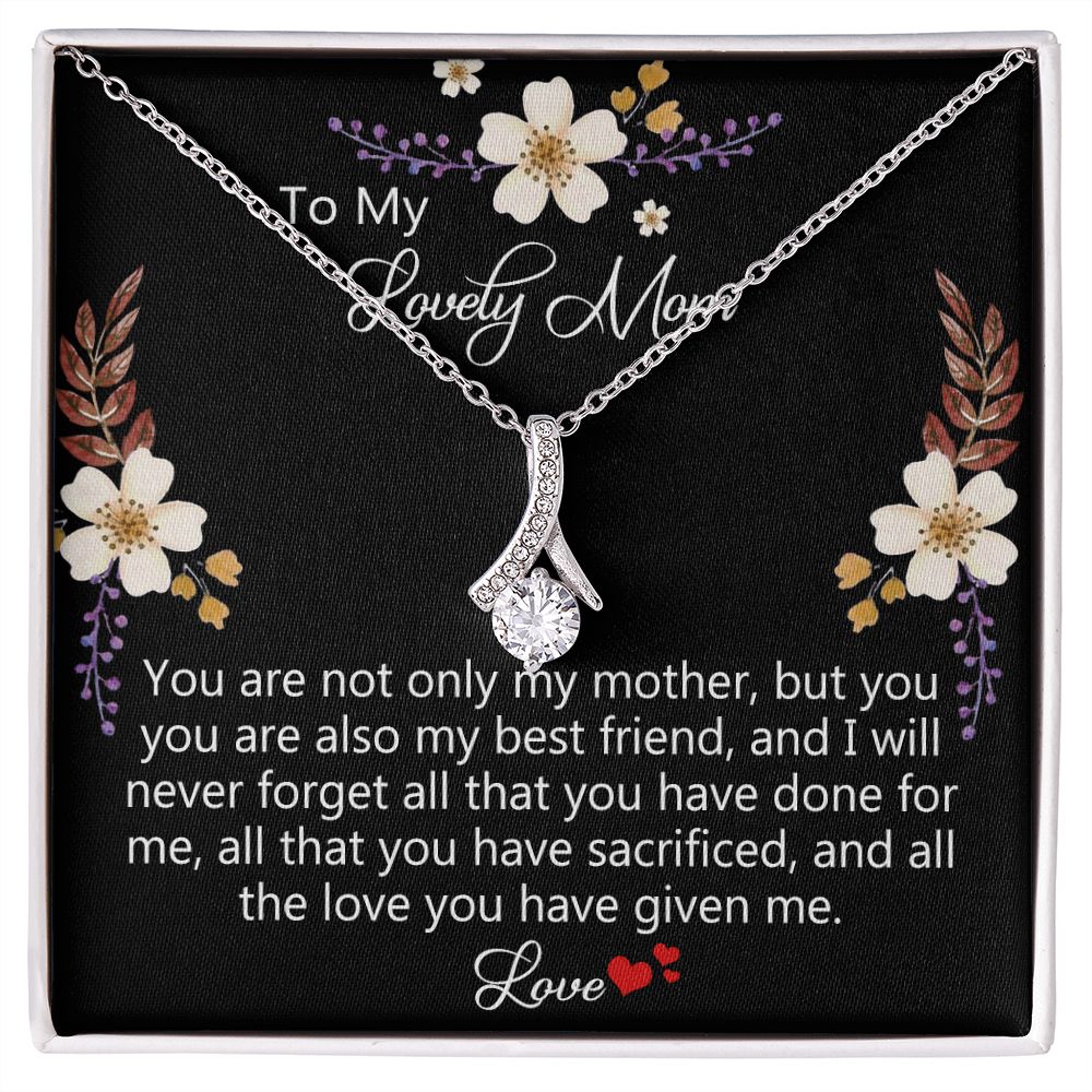 To My Mom Necklace, Gift For Mom, Mother's Day Gift from Daughter, Mom Jewelry Gift for Mothers Day, Birthday Gift for Mother, Moms Gift from Daughter Son, Necklace for Mom Mother15 Alluring Beauty Necklace