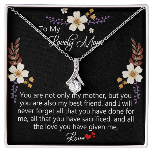 To My Mom Necklace, Gift For Mom, Mother's Day Gift from Daughter, Mom Jewelry Gift for Mothers Day, Birthday Gift for Mother, Moms Gift from Daughter Son, Necklace for Mom Mother15 Alluring Beauty Necklace