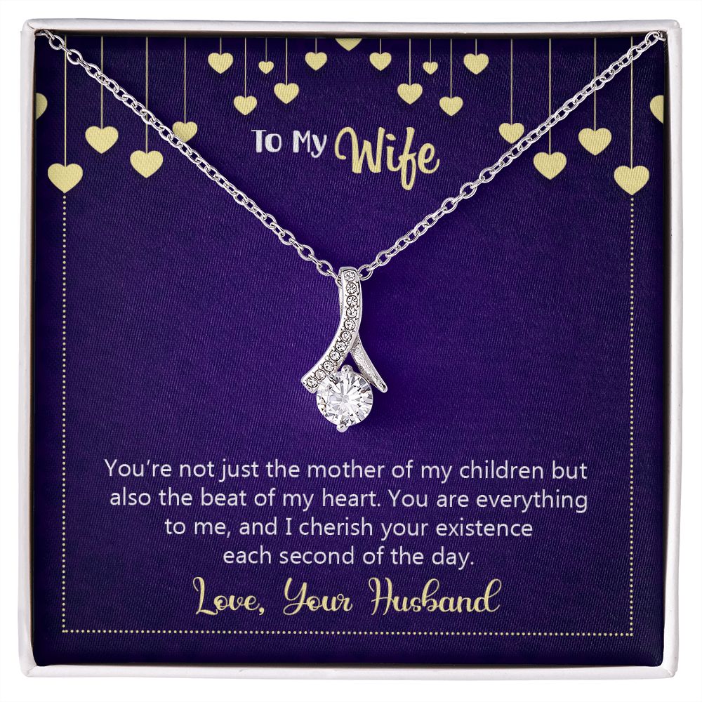 To My Wife Necklace, Wedding Anniversary Jewelry For Women, Necklace For Wife from Husband, Gift For Wife Birthday Gifts From Husband Necklace, Jewelry With Message Card In A Gift Box10 Alluring Beauty Necklace
