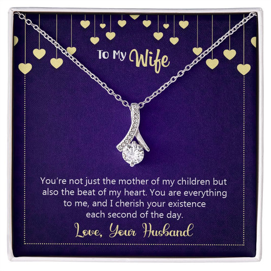 To My Wife Necklace, Wedding Anniversary Jewelry For Women, Necklace For Wife from Husband, Gift For Wife Birthday Gifts From Husband Necklace, Jewelry With Message Card In A Gift Box10 Alluring Beauty Necklace