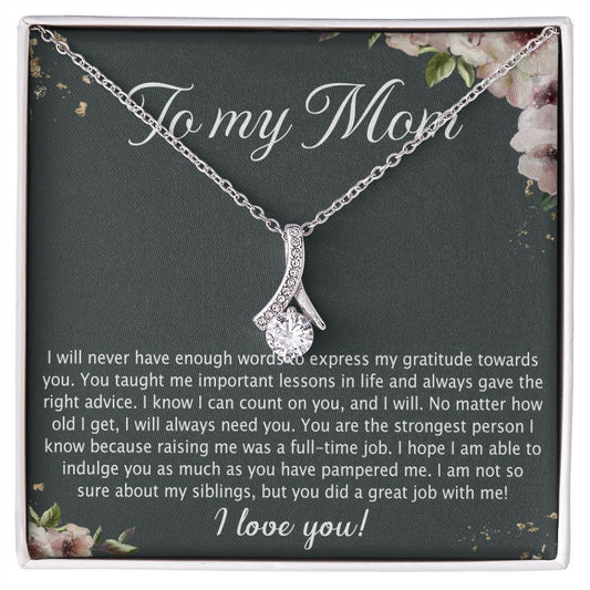 To My Mother Mom Best Friend In Law Bonus Step For Mother Day Birthday Wedding Engagement From Son Daughter Step In Law Necklace Gift Alluring Beauty Necklace