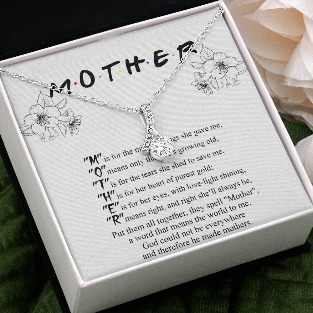 Mom Necklace Gifts for Mom from Daughter to Mom Gifts for Mothers Day from Daughter, To My Mom Necklace from Daughter to Mom Birthday Gifts Necklace with Message Card and Gift Box2224 Alluring Beauty Necklace
