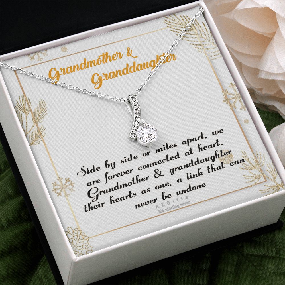 To My Grandma Necklace, Gift for Grandmother Necklace, Mothers Day Gift For Grandma Nana, Grandma Jewelry From Grandchildren GrandKids , Jewelry Box Gift For Grandma Grandmother14 Alluring Beauty Necklace