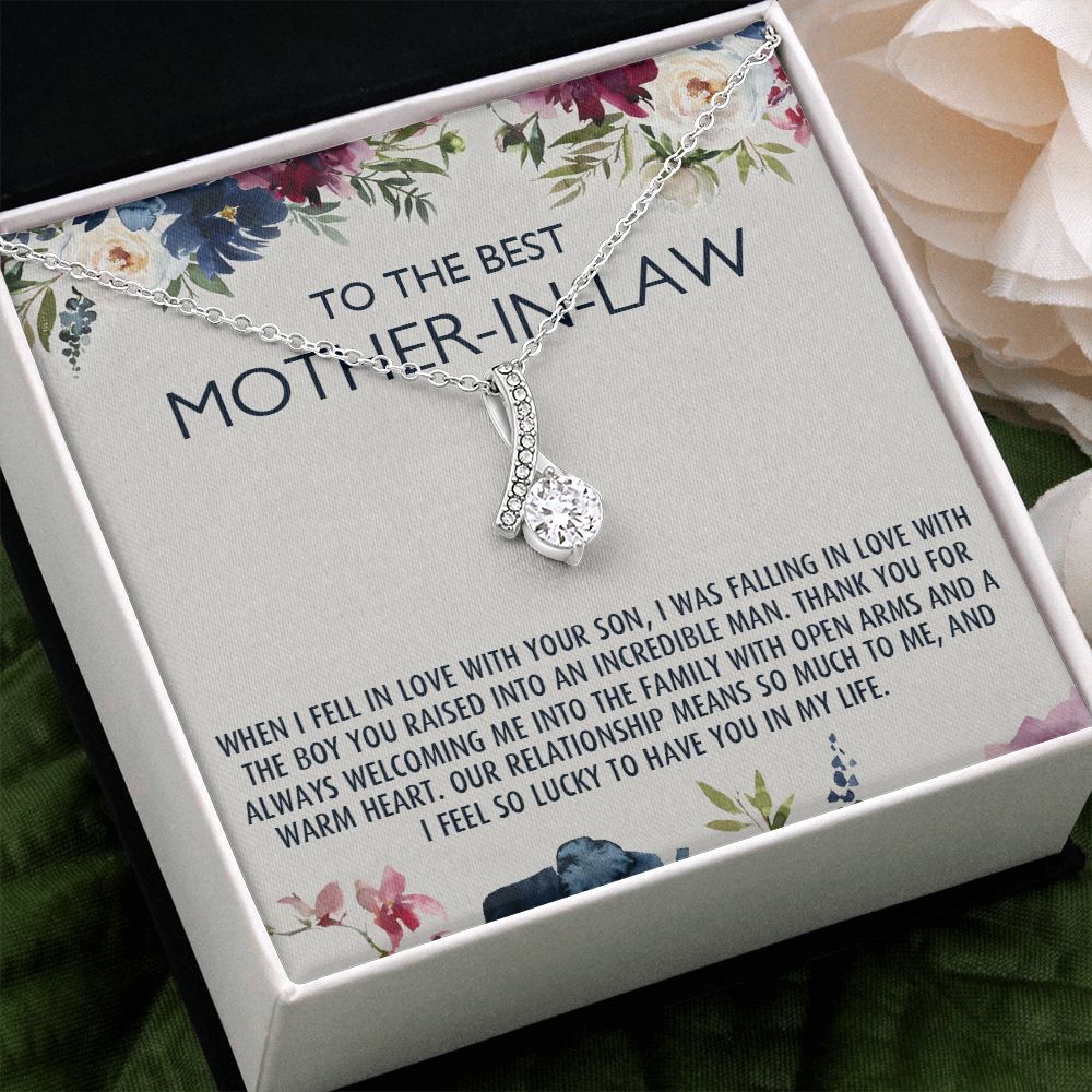 To My Mother-In-Law Gift Mothers Day Gift Necklace Mother-In-Law Gifts Jewelry Alluring Beauty Necklace