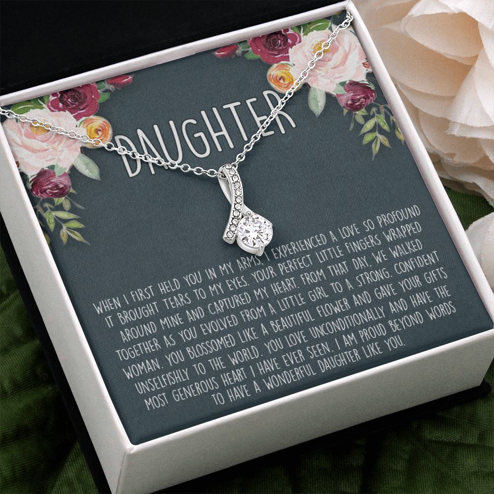 Daughter Necklace Gift for Daughter, Daughter Jewelry, Mother Daughter Alluring Beauty Necklace