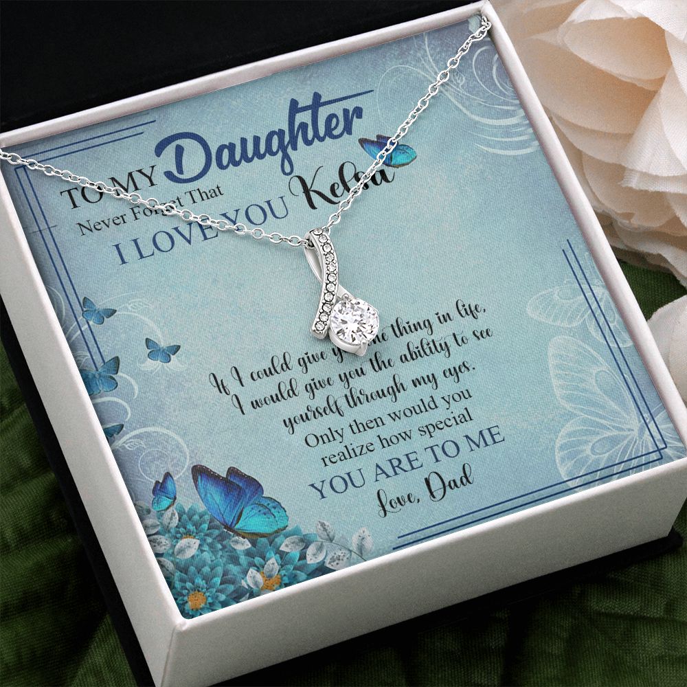 Mother Daughter Gift Ideas, To My Daughter Gift Necklace from Mom, Jewelry Pendant Present for Daughter, Birthday Christmas Gift Graduation Gifts for Daughters, Mother and Daughter Necklace 21 Alluring Beauty Necklace