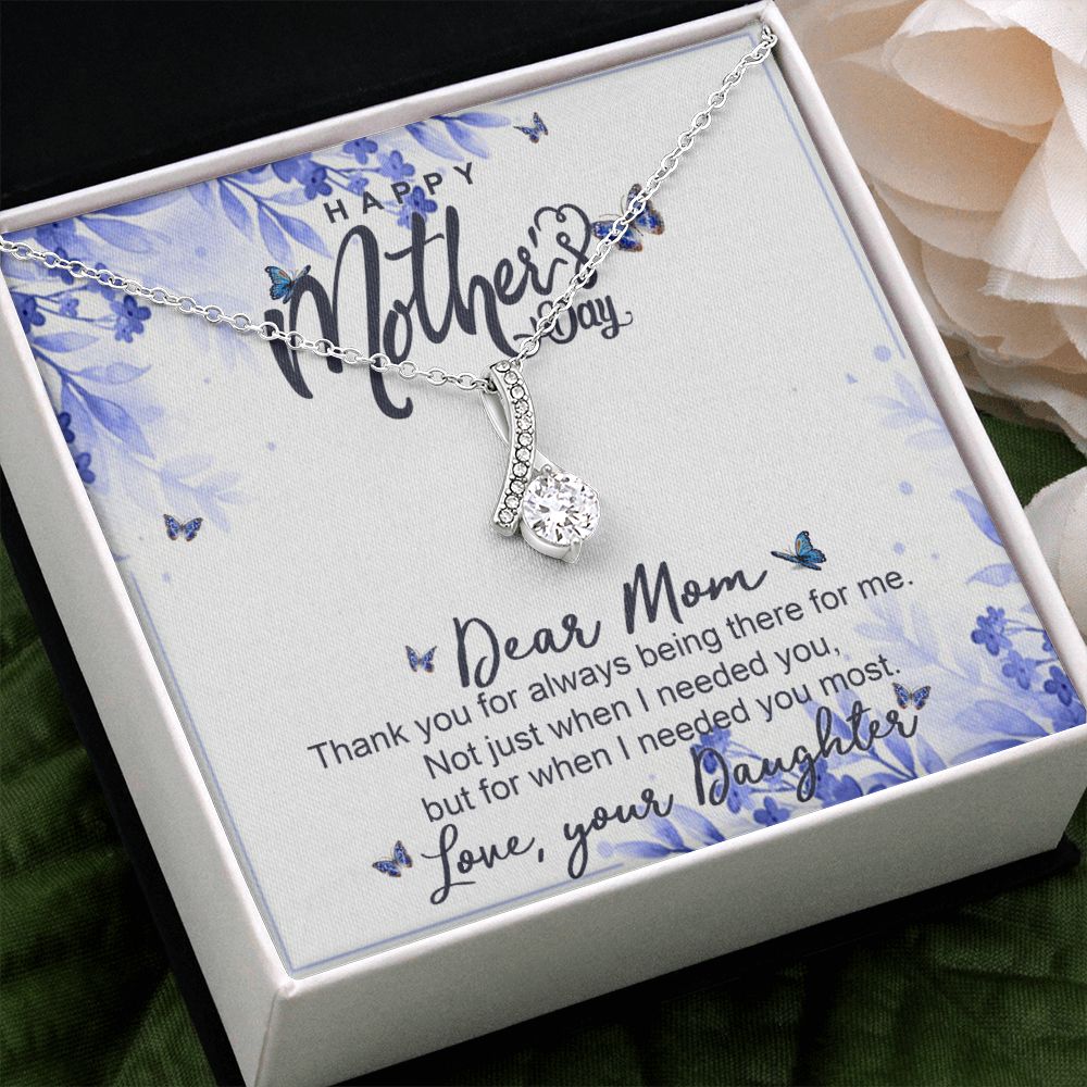Happy Mother Day, Mothers Day Gifts Necklace, Gifts For Mom From Daughter Or Son Alluring Beauty Necklace