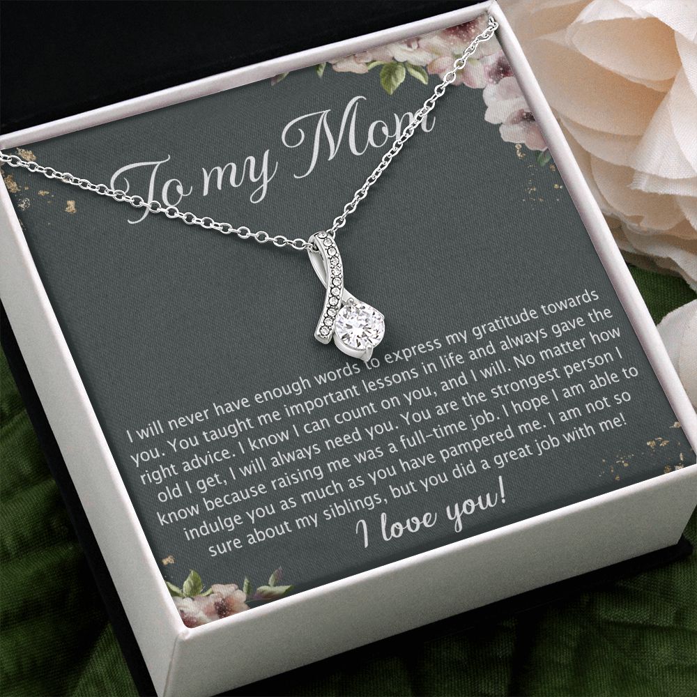 To My Mother Mom Best Friend In Law Bonus Step For Mother Day Birthday Wedding Engagement From Son Daughter Step In Law Necklace Gift Alluring Beauty Necklace