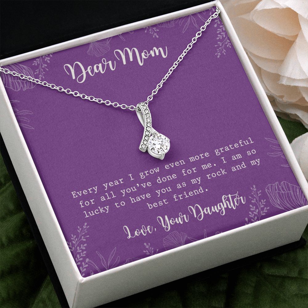 Mom Necklace Gifts for Mom from Daughter to Mom Gifts for Mothers Day from Daughter, To My Mom Necklace from Daughter to Mom Birthday Gifts Necklace with Message Card and Gift Box2234 Alluring Beauty Necklace