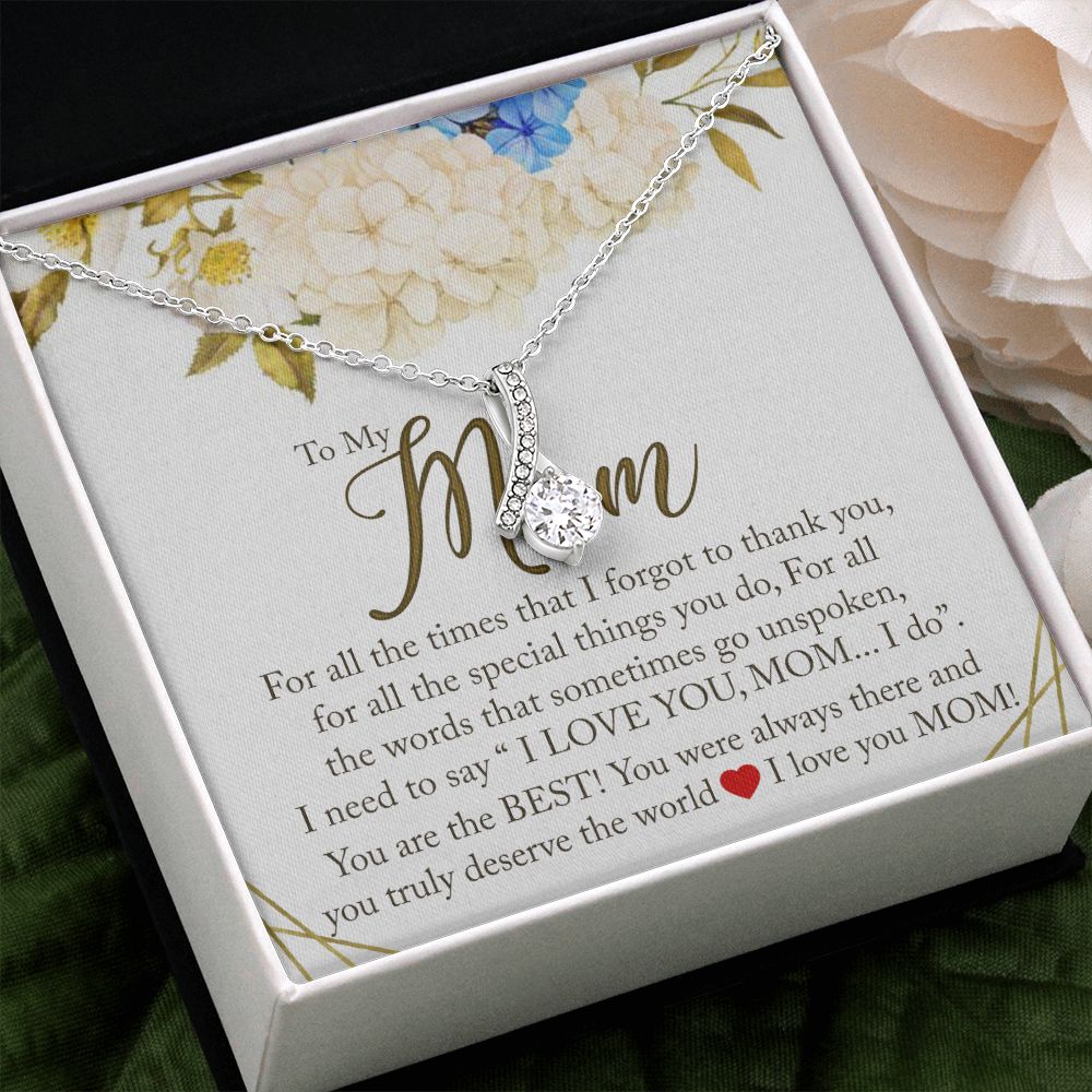 To My Mom Necklace, Gift For Mom, Mother's Day Gift from Daughter, Mom Jewelry Gift for Mothers Day, Birthday Gift for Mother, Moms Gift from Daughter Son, Necklace for Mom Mother 16 Alluring Beauty Necklace