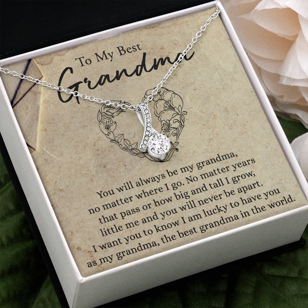 To My Grandma Necklace, Gift for Grandmother Necklace, Mothers Day Gift For Grandma Nana, Grandma Jewelry From Grandchildren GrandKids , Jewelry Box Gift For Grandma Grandmother6 Alluring Beauty Necklace