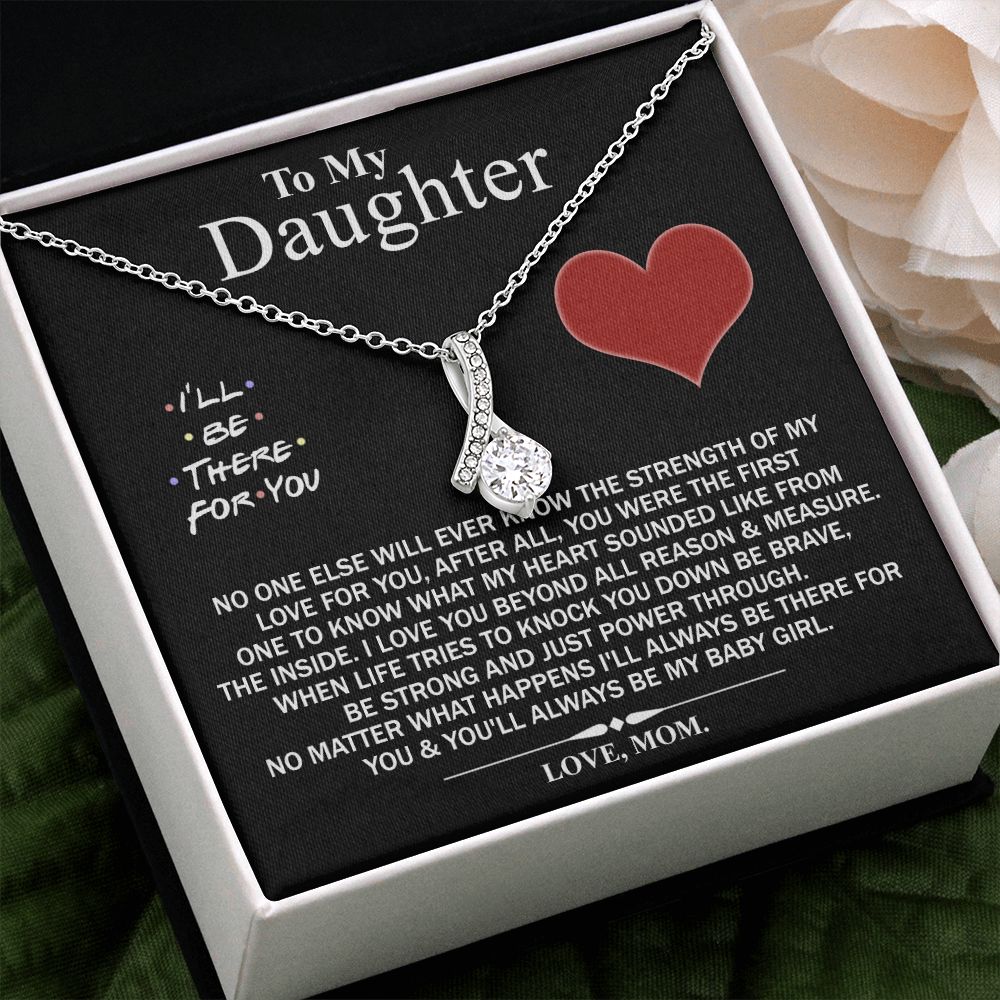 Mother Daughter Gift Ideas, To My Daughter Gift Necklace from Mom, Jewelry Pendant Present for Daughter, Birthday Christmas Gift Graduation Gifts for Daughters, Mother and Daughter Necklace 2138 Alluring Beauty Necklace