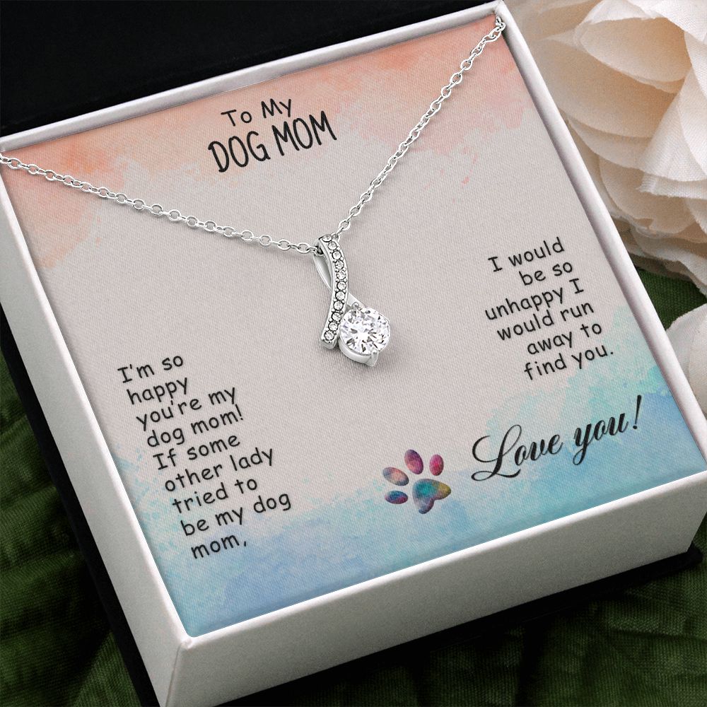 Love Knot Necklace, Dog Mom Gift For Mother's Day, Dog Mom Necklace For Women, Dog Mama Sentimental Gift, Dog Lover Gifts For Her, Unique2 Alluring Beauty Necklace