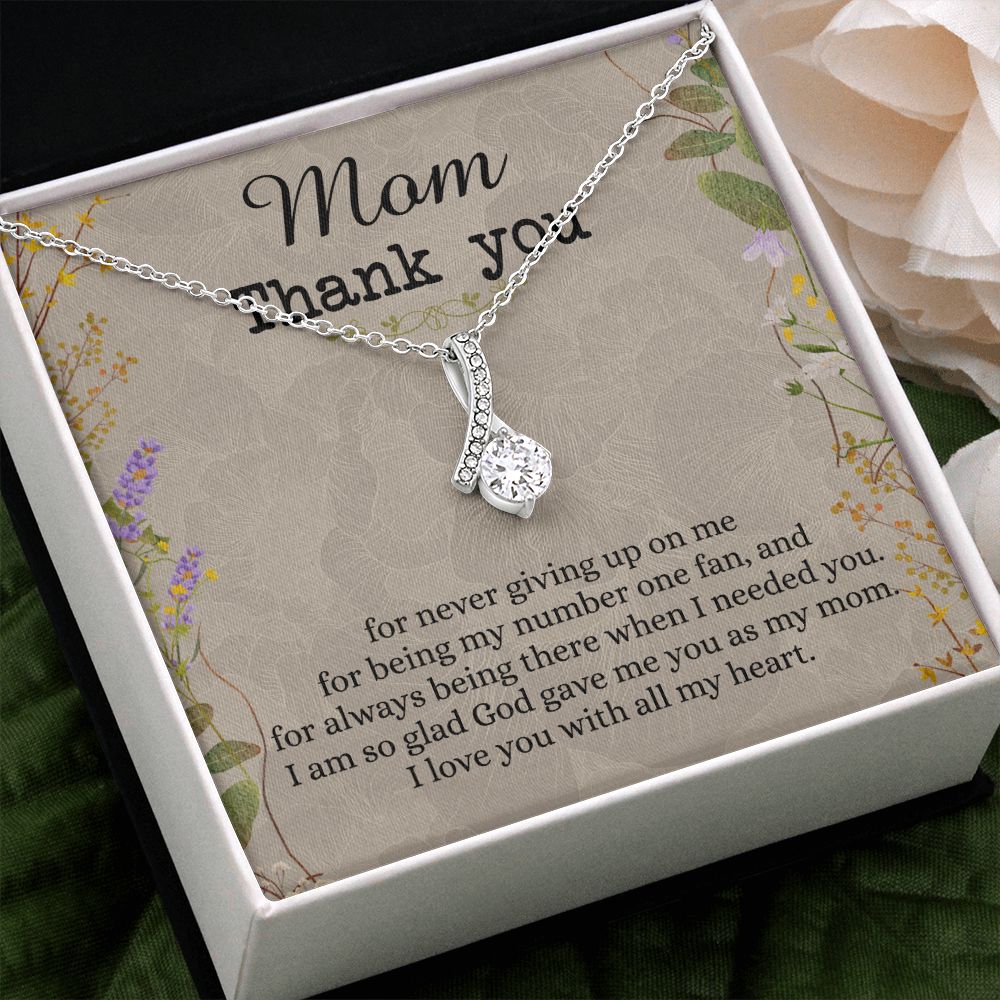 To My Mom Necklace, Thank you Mom Gift, Gift for Mom, Mother's Day Gift from Daughter, Mother Daughter gift, Gift from child, Gift for Mom, Mothers Day Necklace for Women Alluring Beauty Necklace